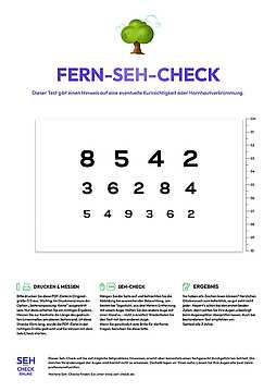 Fern-Seh-Check – Kurzsichtigkeit, Hornhautverkrümmung