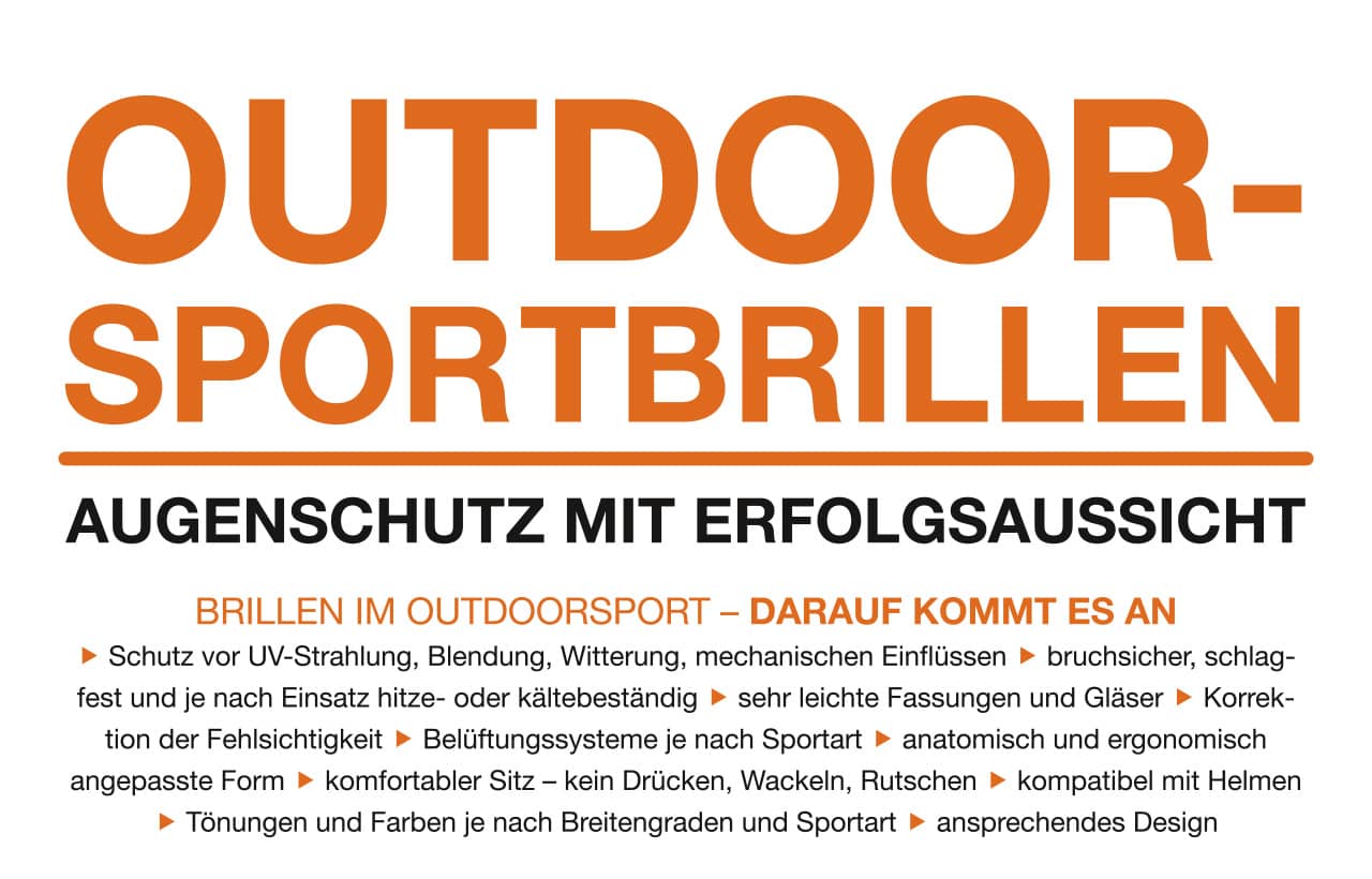Infografik Outdoor-Sportbrille