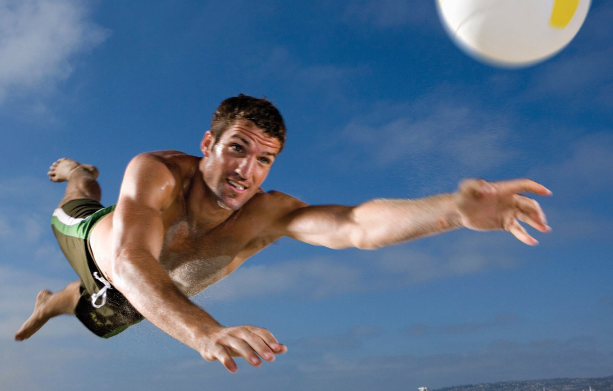Kontaktlinsen Strandurlaub Beachvolleyball